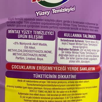 Mintax Yüzey Temizleyici Ciddi Alerjik Reaksiyona Sebep Oldu!