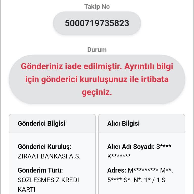 Kredi Kartım Yanlış Şehre Gönderildi, Teslimat Sürecinde Mağduriyet Yaşıyorum