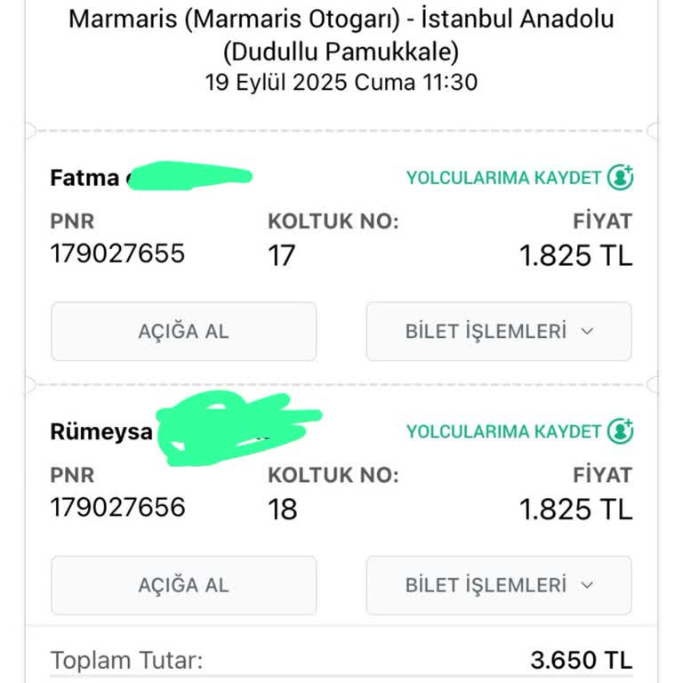 Koltuk Karışıklığı Yolculuğumu Strese Sürükledi