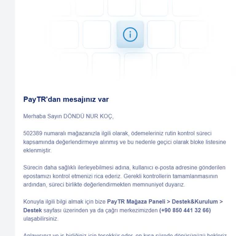 Paytr Mağaza Ödemem Sebepsiz Yere Bloke Edildi Ve Destek Alamıyorum