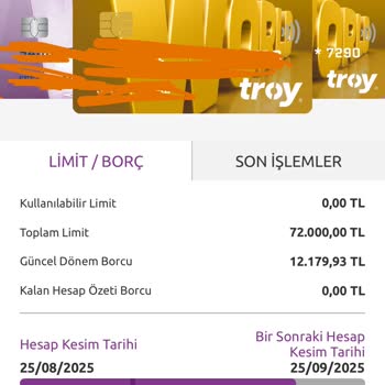 Kredi Kartı Limit Artış Talebime Açıklama Ve Olumlu Yanıt Verilmiyor