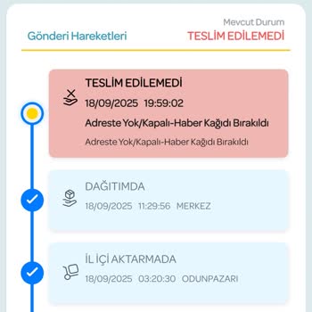 PTT Kargo Teslimatında Adreste Olmamama Rağmen Kargonun Şubeye Götürülmesi Ve Yetersiz Müşteri Hizmeti