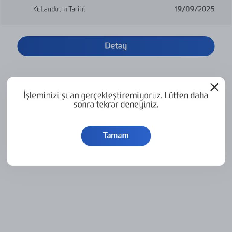 Kredi İptali Mobil Uygulamada Hata Veriyor, İşlem Tamamlanmıyor
