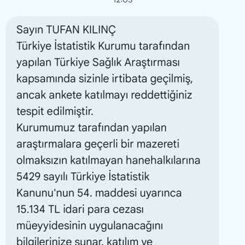 Ankete Katılmadığım İçin Haksız Ceza Ve Tehdit Edilmekten Şikayetçiyim