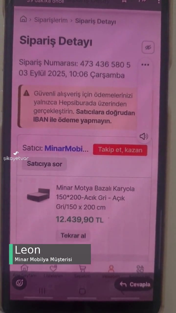 Minar Mobilya Teslim Mağduriyeti Çözüm Talebi videonun kapak resmi