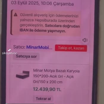 Minar Mobilya Teslim Mağduriyeti Çözüm Talebi