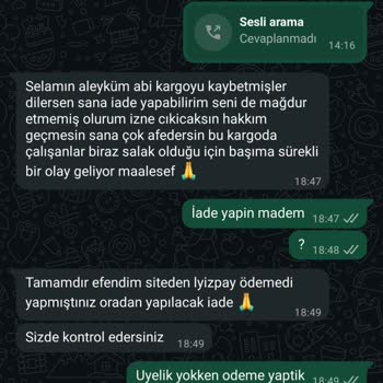 Siparişim Teslim Edilmedi, Ücret İadesi Talebime Dönüş Yapılmıyor