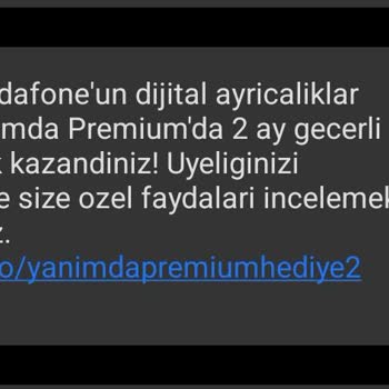 Vodafone Yanımda Premium Üyeliği Ücretsiz Olmasına Rağmen Faturama Ücret Yansıtıldı