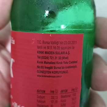 Satın Alınan Maden Suyunda Koku Sorunu