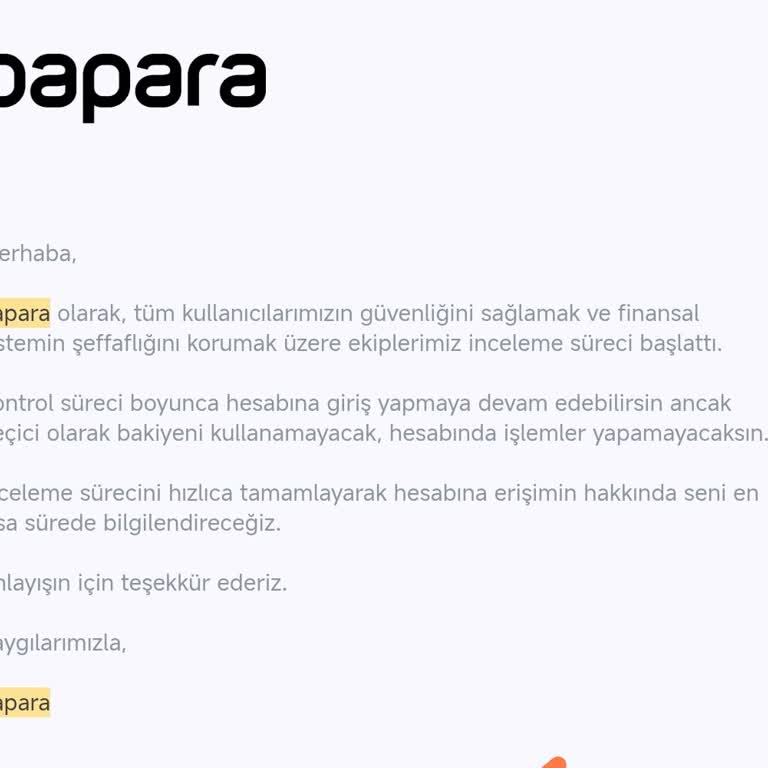 Papara Hesabım Haksız Yere Bloke Edildi, Param İade Edilmiyor Ve Açıklama Yapılmıyor
