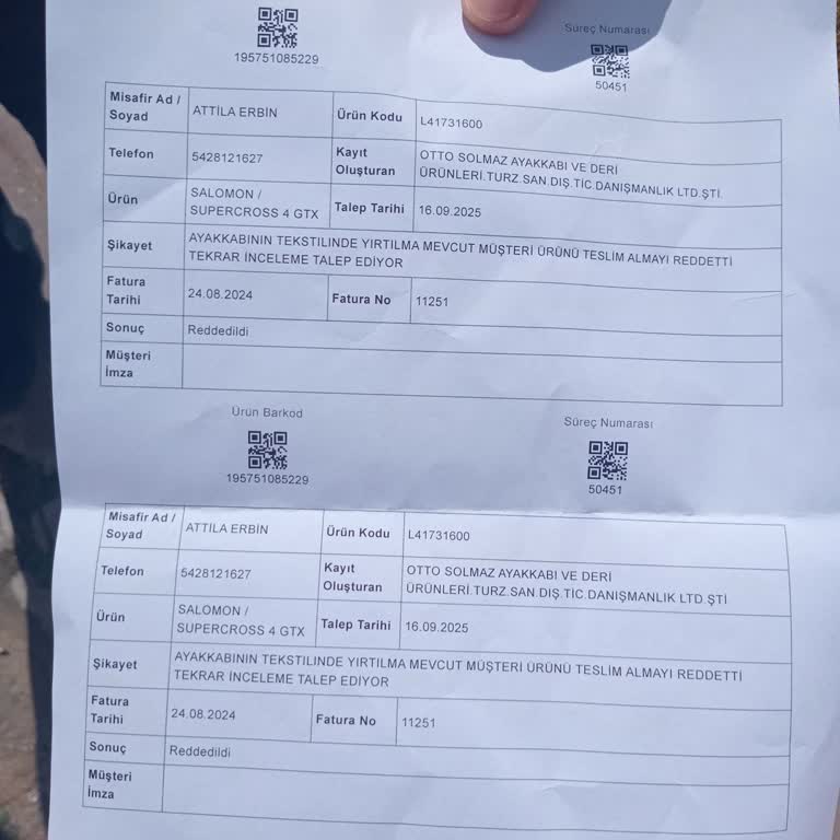 Sağ Ayakkabıda Açılma Var, İade Talebim Reddedildi