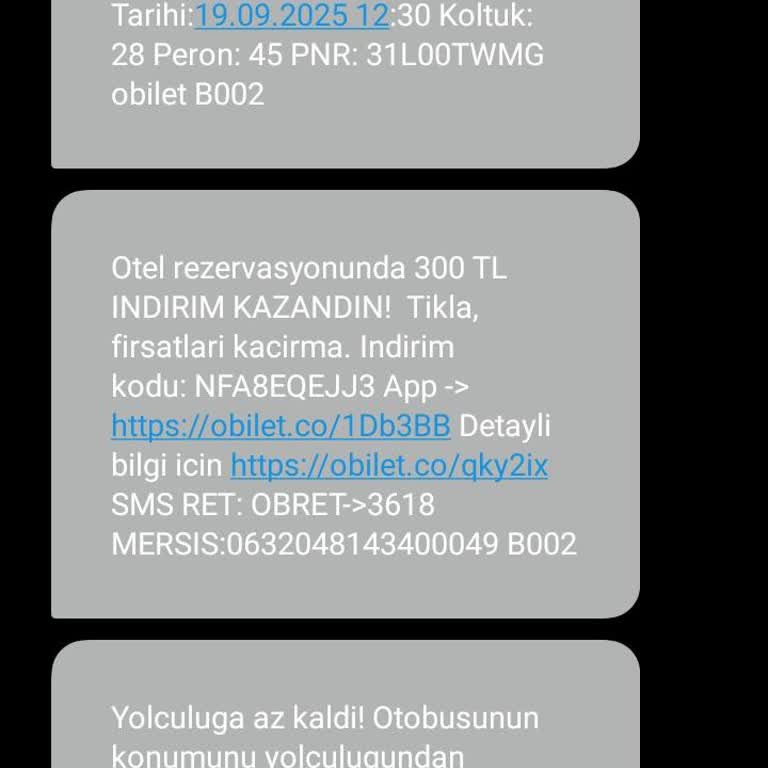 Otobüsün Beklemeden Hareket Etmesi Ve Bilet İadesi Sorunu