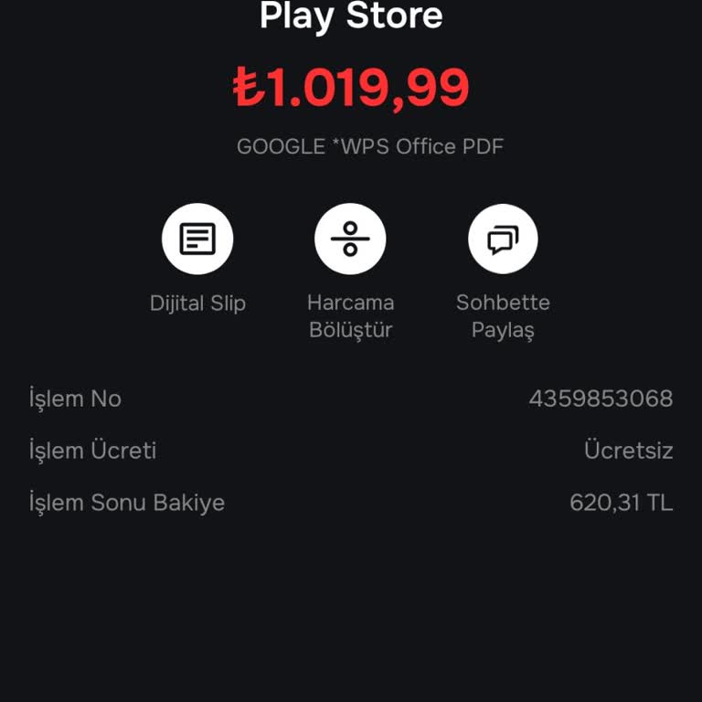 Onaylamadığım WPS Office Premium Ödemesi İçin Acil Para İadesi Talebim