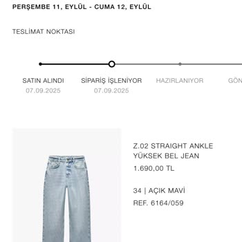 Zara Online Siparişim Teslim Edilmedi, İade Veya Çözüm Sunulmuyor
