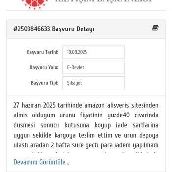 Amazon'dan İade Edilmeyen Para Ve Çözümsüz Destek Süreci