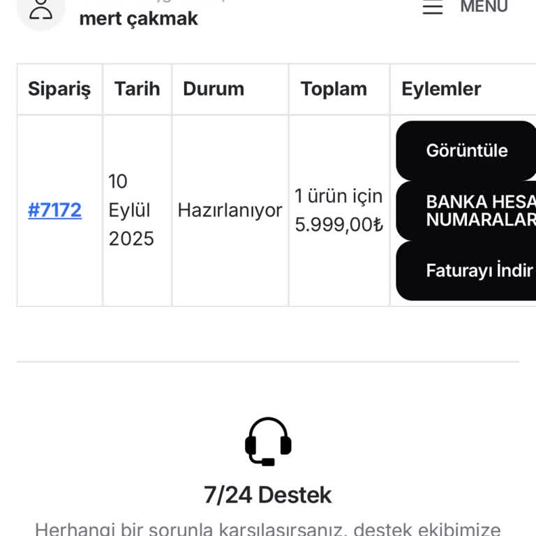 Rofth Ürünüm Henüz Kargoya Verilmedi