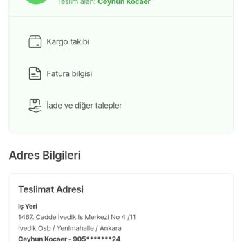 Kargo Teslim Edilmeden Teslimat Koduyla Siparişim Tamamlandı
