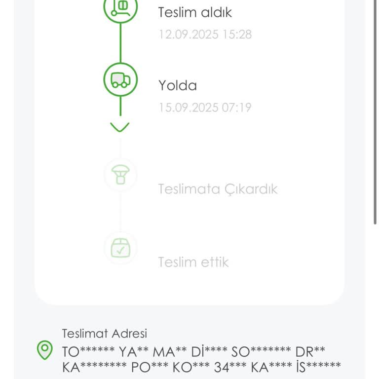 Teslim Edilmeyen Kargo İçin Çözüm Ve Net Bilgi Bekliyorum