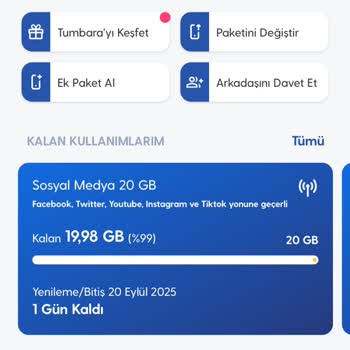 Sosyal Medya İnternetim Hiç Kullanılmadan Normal İnternetim Tükendi Ek Ücret Yansıtıldı