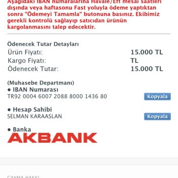 Satıcıya Ürün İçin Ödeme Yaptım, Ürün Gönderilmedi Ve Satıcıya Ulaşılamıyor