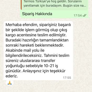 İki Ay Geçmesine Rağmen Termos Siparişim Teslim Edilmedi İletişimde Belirsizlik Yaşıyorum