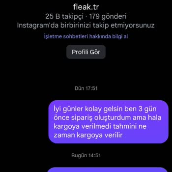 Siparişim Gönderilmedi İletişim Yok Endişeliyim