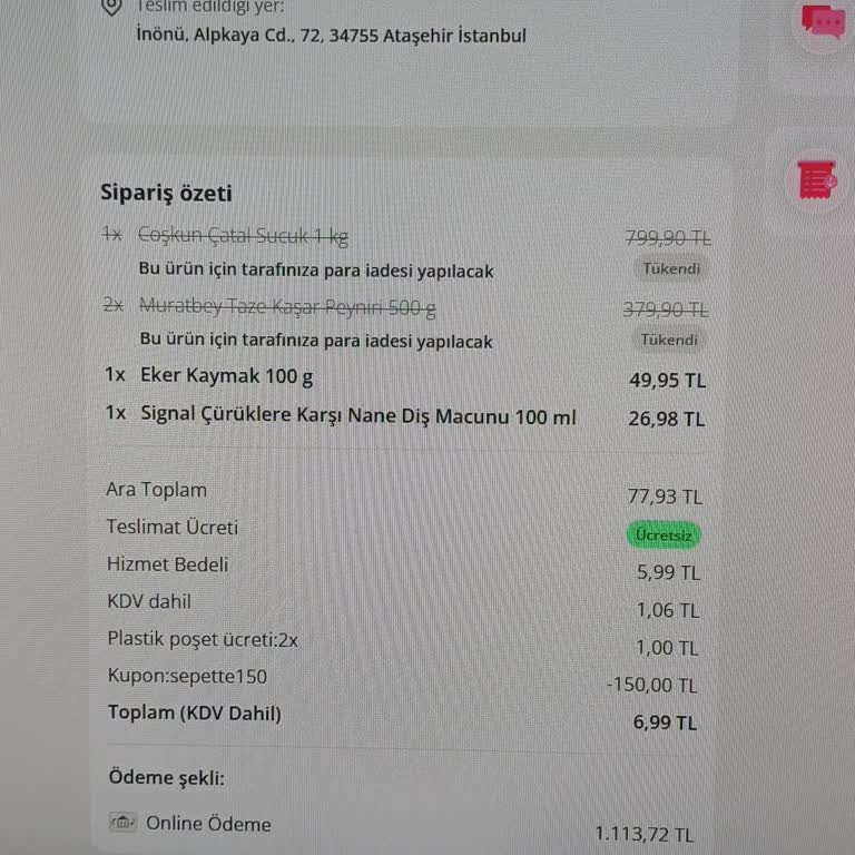 Eksik Ürünlerim İçin İade Yapılmıyor, Müşteri Hizmetlerine Ulaşamıyorum