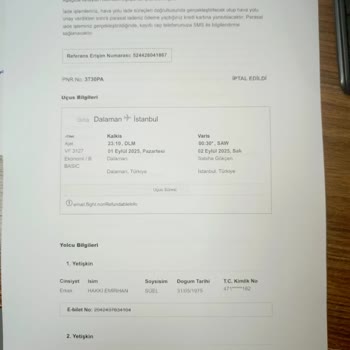 Yanlış Alınan Uçak Bileti İçin Yüksek Kesinti Ve Yetersiz Destek