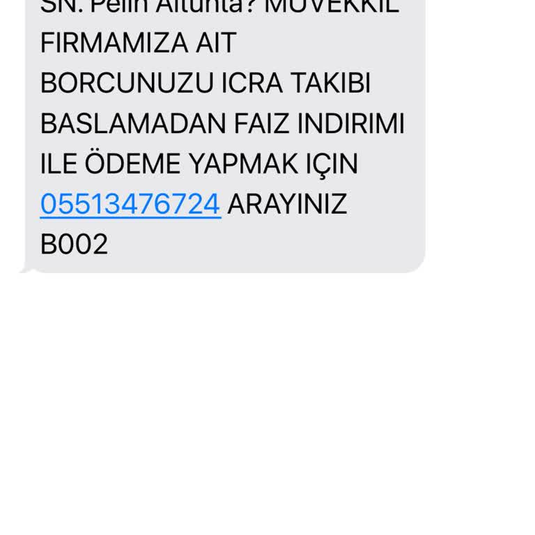 Bilinmeyen Numara Tarafından Tehdit Ve Hakaret İçeren Borç Mesajları