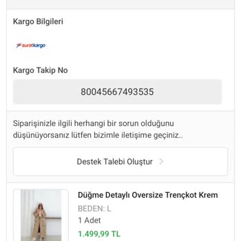Siparişim Kayıp Butikten Ve Kargodan Yanıt Alamıyorum