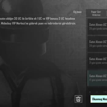 Satın Aldığım PUBG UC Bakiyesinin Eksik Yüklenmesi Ve Müşteri Hizmetlerinden Yanıt Alamama