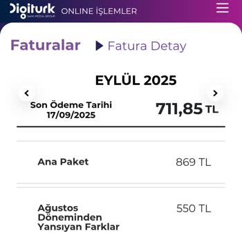 Digiturk'ten Hizmet Alamadan Fahiş Ücret Ve Sorumsuzluk