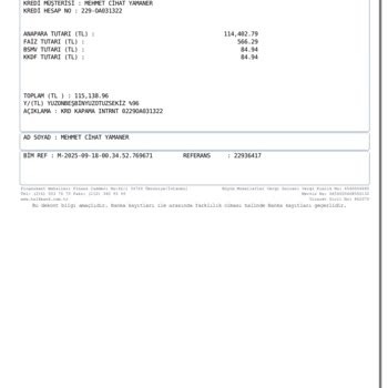 Erken Kapatılan Kredinin Hayat Sigortası Ücretinin Tam İade Edilmemesi