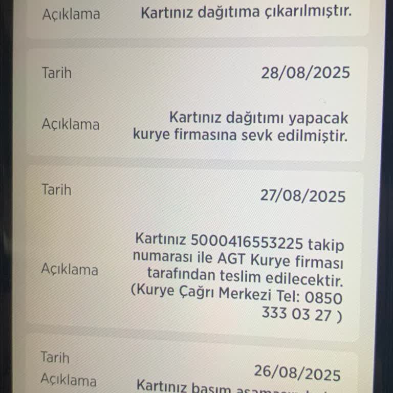 AGT Kurye Kart Teslimatında Sürekli Gecikme Ve Yanlış Adres Sorunu