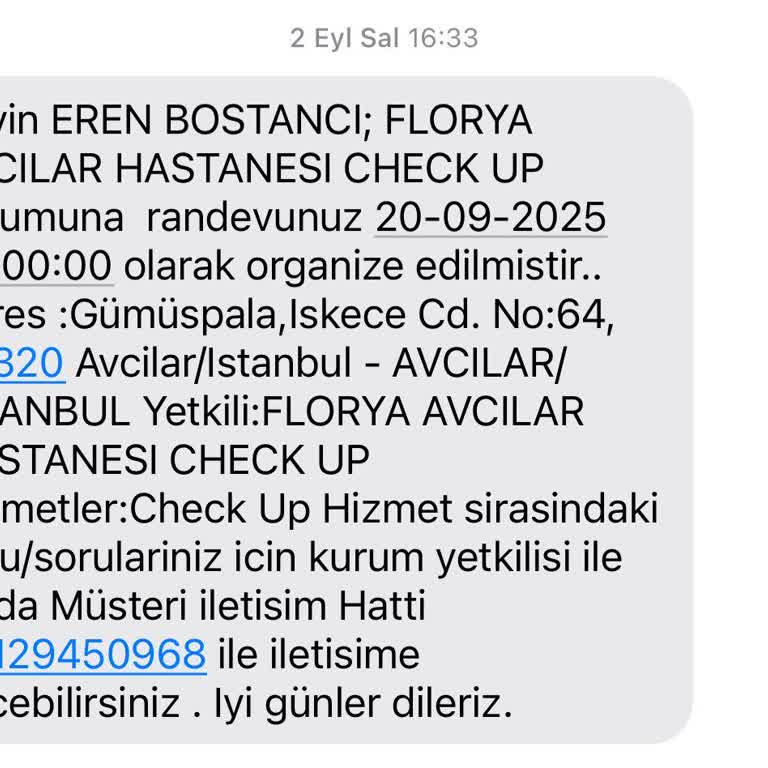 Check-up Randevum Son Anda İptal Edildi, Mağduriyetim Giderilmiyor