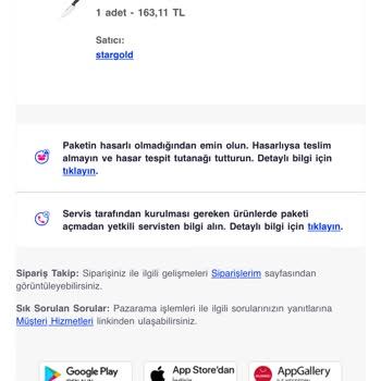 Sipariş Ettiğim Bıçak Teslim Edilmedi İade Yerine Ürünü İstiyorum