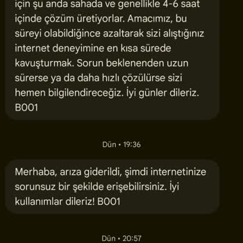 Sürekli Bakım Çalışmaları Nedeniyle Uzun Süreli İnternet Kesintisi Ve Yetersiz Müşteri Hizmetleri