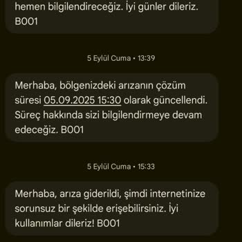 Sürekli Bakım Çalışmaları Nedeniyle Uzun Süreli İnternet Kesintisi Ve Yetersiz Müşteri Hizmetleri