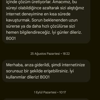 Sürekli Bakım Çalışmaları Nedeniyle Uzun Süreli İnternet Kesintisi Ve Yetersiz Müşteri Hizmetleri