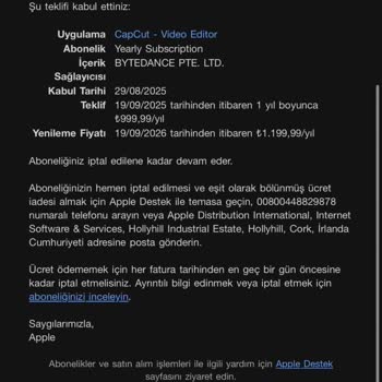 Capcut Pro Aboneliği Bilgim Dışında Yenilendi Ve Ücret Kesildi