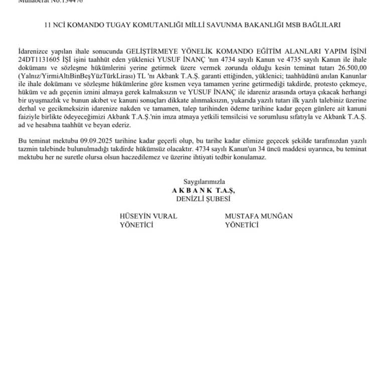 Süresi Dolmuş Teminat Mektubu İçin Haksız Komisyon Kesintisi