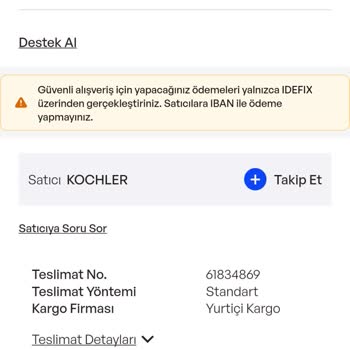 Sipariş Gönderilmedi, İade Ve Fatura Sorunu Yaşıyorum