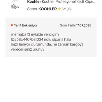 Sipariş Gönderilmedi, İade Ve Fatura Sorunu Yaşıyorum