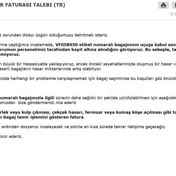 Ajet Uçuşunda Kırılan Valizlerim İçin Çözüm Bulunamıyor