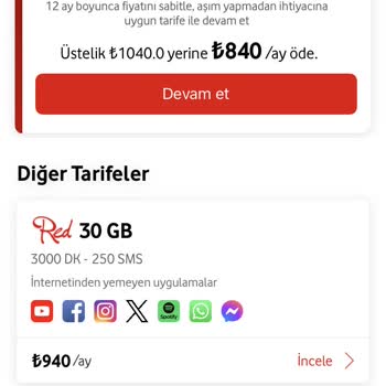 Yüksek Tarife Fiyatları Ve Şeffaf Olmayan Cayma Bedeli Bilgilendirmesi Nedeniyle Vodafone’dan Memnuniyetsizlik