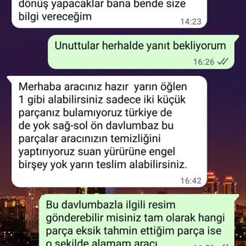 Kasko Hasarım 3 Aydır Çözülmüyor Orijinal Parça Temin Edilmiyor