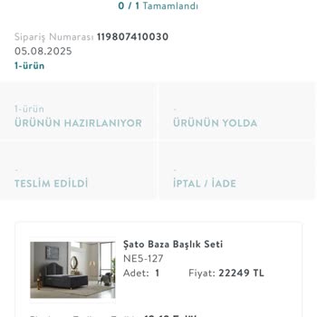 Sipariş Teslimatında Gecikme Ve Bilgi Tutarsızlığı Yaşadım