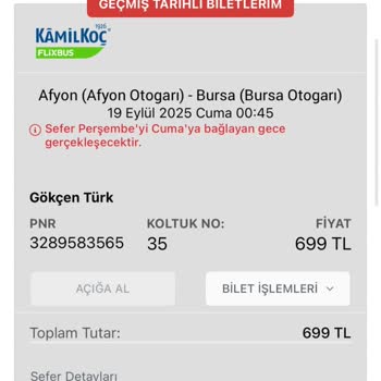 Bilet İptali Ve Gecikme Nedeniyle Hizmet Alamama Mağduriyeti