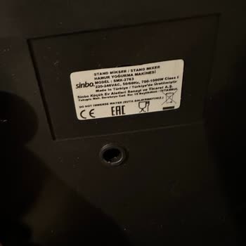 Sinbo Hamur Yoğurma Makinesi İçin Yedek Parça Temin Edilemiyor