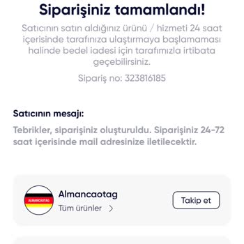 Satın Aldığım Almanca PDF Kitaplarım Gönderilmedi İletişim Kurulamadı